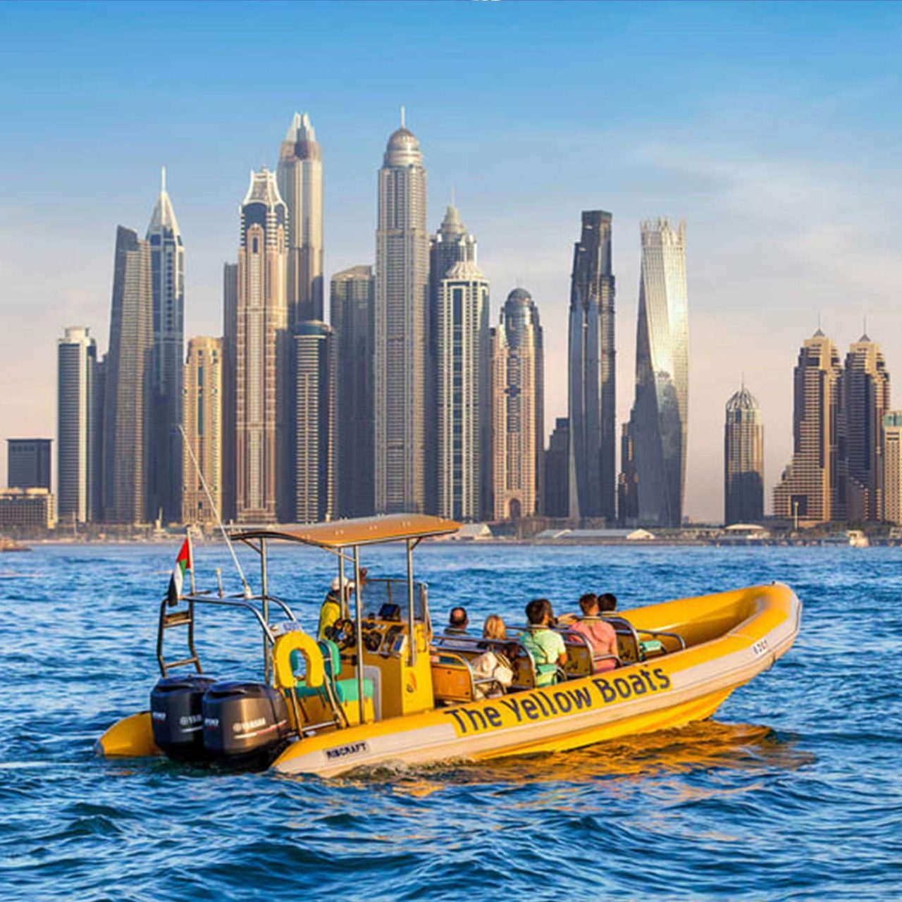 Yellow boats Dubai