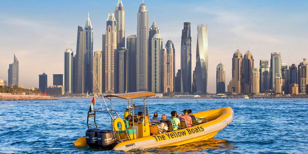 Yellow boats Dubai